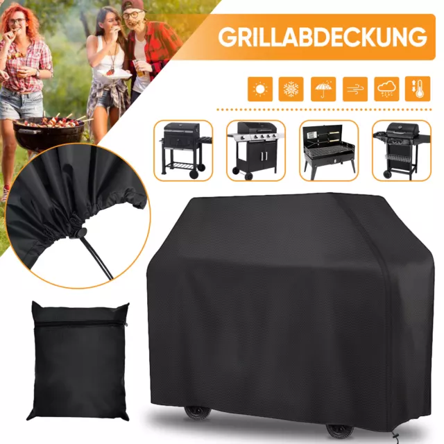 XS-XXL Grillabdeckung BBQ Grill Abdeckhaube Schutzhülle Gasgrill Abdeckung DE