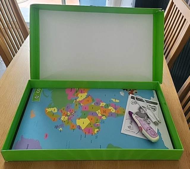 LEAPFROG INTERACTIVE WORLD Map With Pen £5.99 - PicClick UK