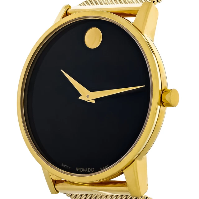 Movado Museum Classic Series Mens Black Dial Swiss Quartz Watch 0607396 2