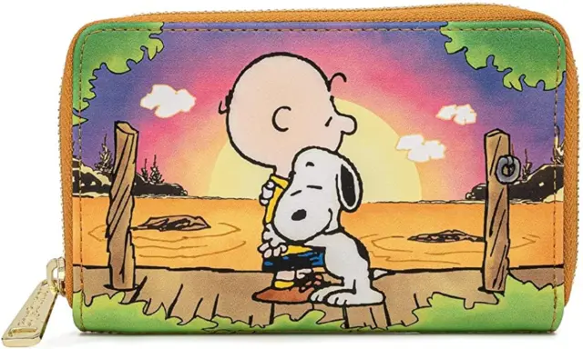 Peanuts Charlie Brown and Snoopy Sunset Zip around Wallet