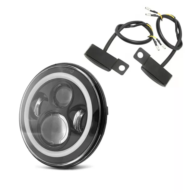 Faro LED 7" + LED frecce manubrio TS4 per Harley Davidson Dyna Fat Bob