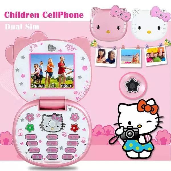 Unlocked K688 Flip Cute Lovely Small Mini Phone For Women Kids Girls Dual Sim NE