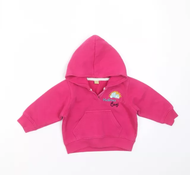 Kalma Baby Yogi Girls Pink Cotton Pullover Jumper Size 6-9 Months