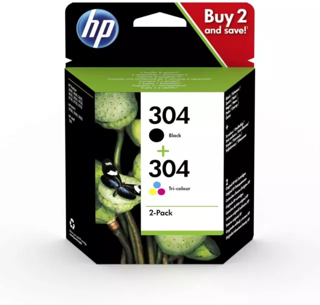 Genuine HP 304 Black / Colour Ink Cartridges Lot