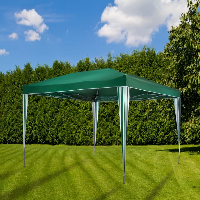 Alu Faltpavillon Pavillon Gartenzelt Partyzelt Überdachung Sonnenschutz Grün