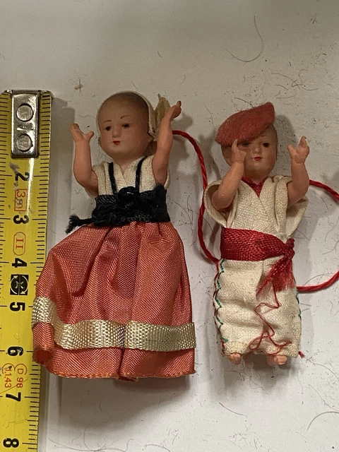POUPÉE ANCIENNE MINIATURE Garçon Et Fille Régions De France EUR 15,00