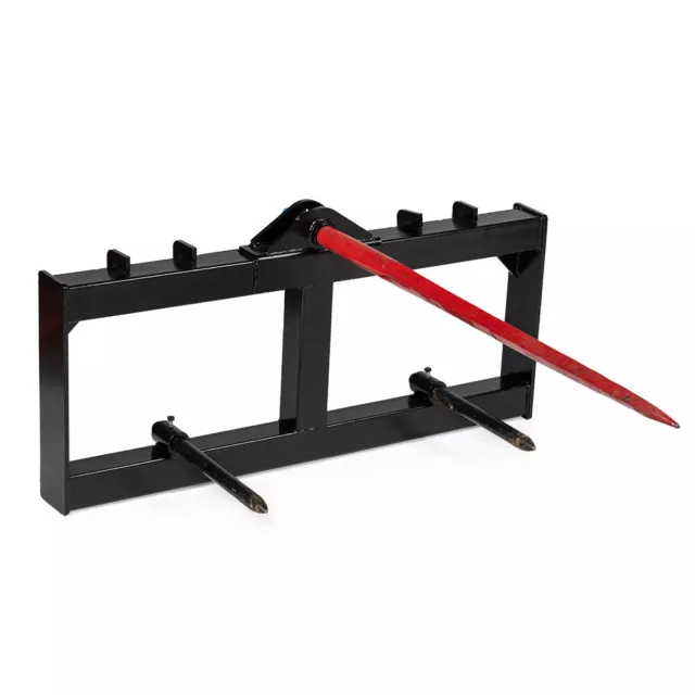 Titan Attachments Skid Steer Hay Frame Attachment, 49" Hay Spear and Stabilizer