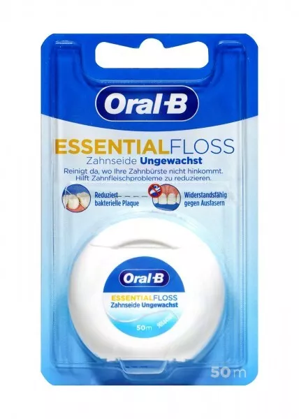 4x Oral-B Essential Zahnseide ungewachst (50m)