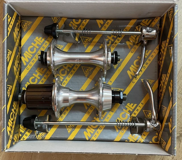 PAIRE MOYEUX VÉLO Vintage Miche Monolithique 7 Vitesses 36h avant / Arrière Hubs EUR 74,20 - FR
