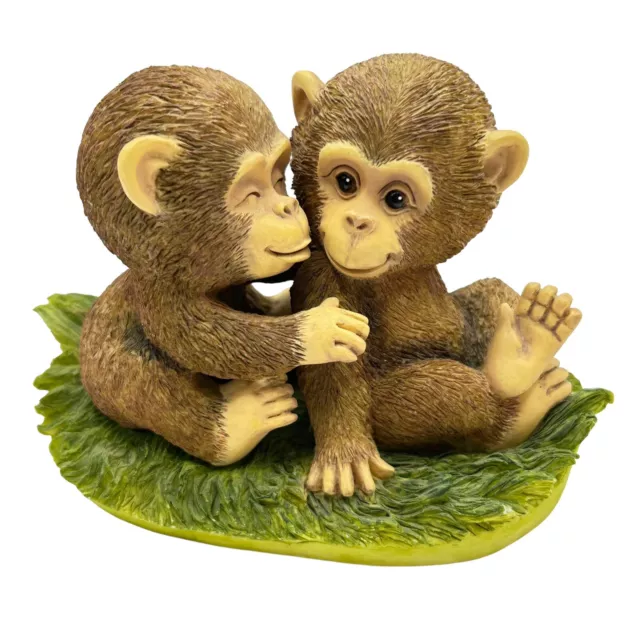 1996 Hamilton Endangered Young'uns Chummy Chimps Figurine Original 1416949