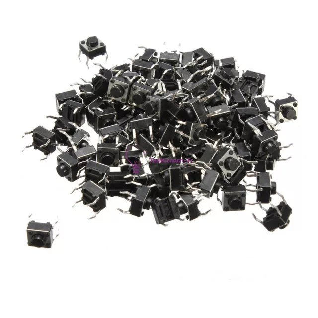 50PCS Tactile Switch Touch Push Button Key Tact Cooker 6 X 6 X 4.3mm 4-pin DIP 3