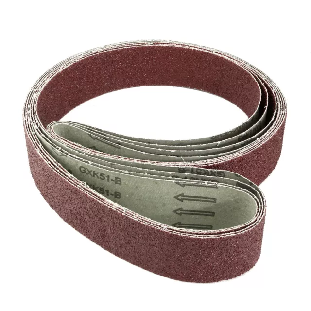 2-Inch x 72-Inch Aluminum Oxide Sanding Belt 36 Grits Lapped Joint 4pcs