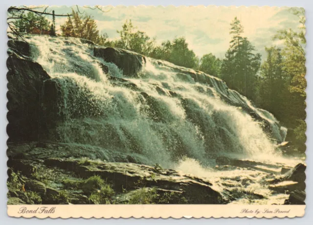 Upper Peninsula Michigan~Bond Falls~Continental Postcard