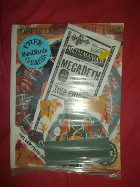 Metalmania Ix 1995 Programme With Cd - Korn, Extreme Noise Terror, Megadeth, Ufo