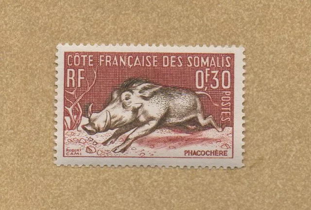 Briefmarke:Somalia, 1958,Tierwelt 0,30F. Warzen. Mi.Nr.287. ungebr.Zust. s.Scan