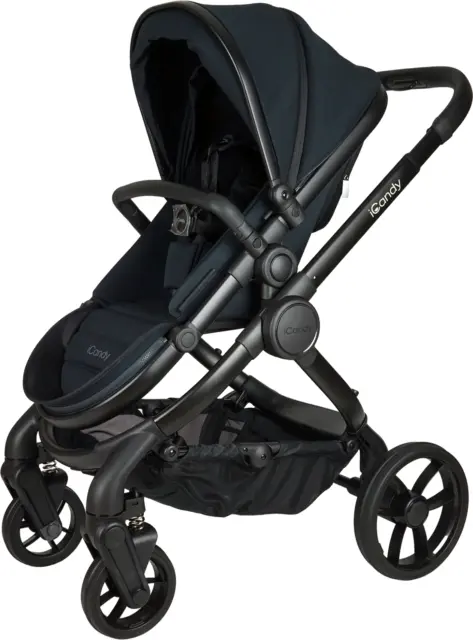 iCandy Peach 7 Pushchair & Carrycot Pram Stroller Baby Infant Black Edition New