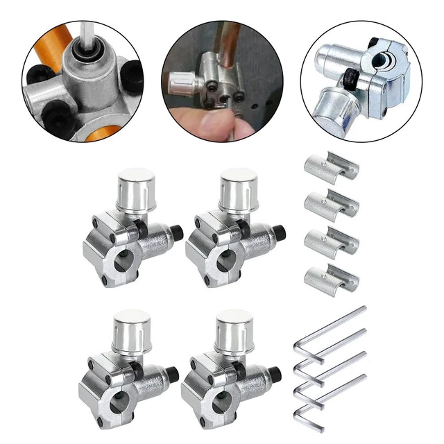 Lot De 4 Valves De Perçage BPV-31 Pour Tuyaux Réfrigérateur - Diamètres 1/4", 5/16", 3/8"