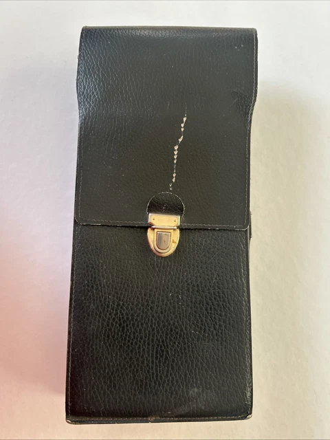 Pochette Porte-carte Routière Le Tanneur - Cuir Noir - Vintage Années 60 - TBEG