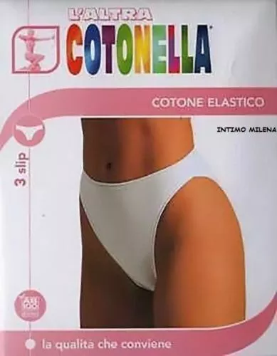 set 6 slip donna cotone vita alta sgambato cotonella art 3939