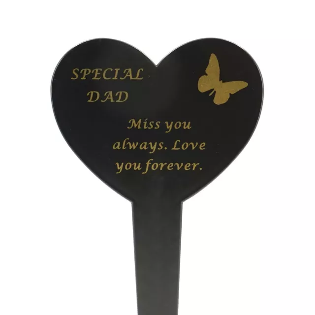 Special Dad Memorial Heart Remembrance Verse Ground Stake