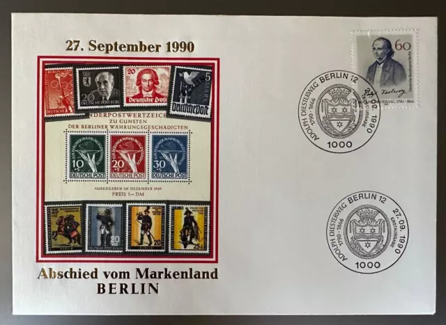 Berlin - Abschied vom Markenland BERLIN - 27. September 1990 - Mi.-Nr. 879