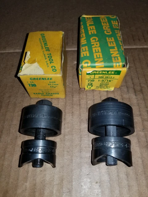 Greenlee # 730  1-3/16" & 1-5/16" Round Radio Chassis Knockout Punches