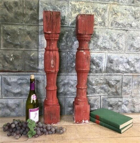 Large Antique Chunky Balusters, Vintage Wood Spindles Architectural Salvage A,