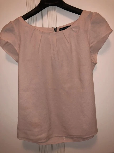 ZARA CAMICIA BLUSA Satinata Satin Rosa Cipria Balze Tg M EUR 24 00 PicClick IT