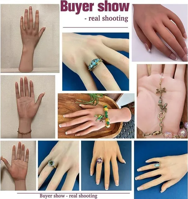 Anzi Silicone Female Hands Model Lifesize Fake Female Hands Mannequin Display 2