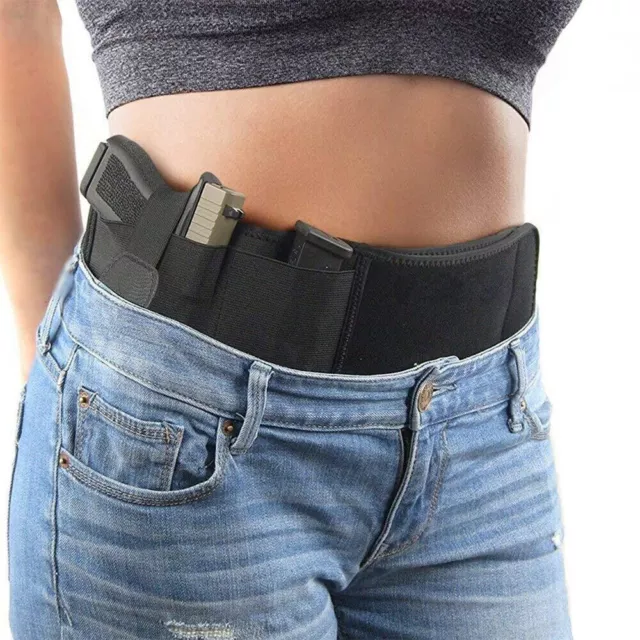 Tactical Belly Band Holster Waist Belt Holster Concealed Carry Pistol Gun Pouch