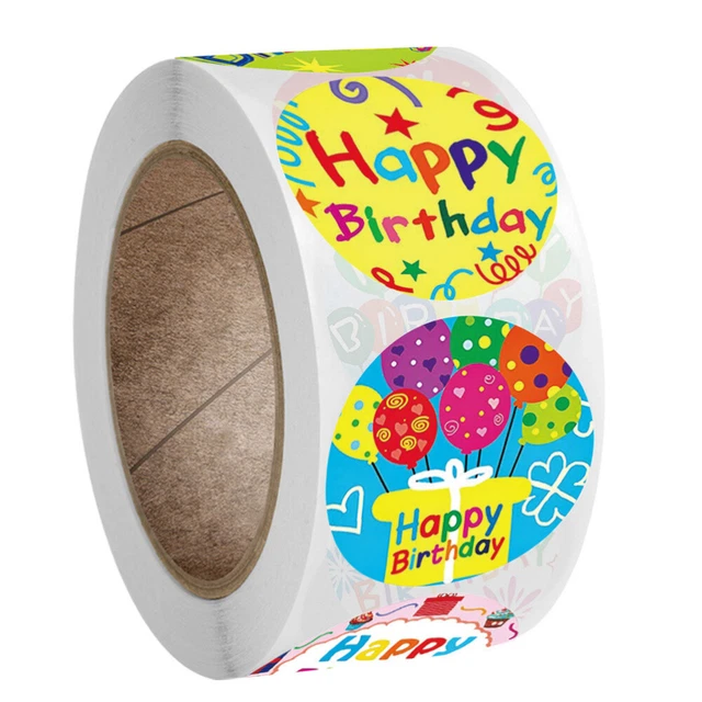 Happy Birthday Stickers Copper Plate Baby Wedding Label Small Business