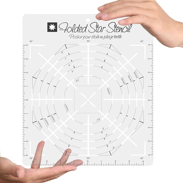 Plantilla de guía estrella plegada costura edredón plantilla patchwork plástico Z1N7