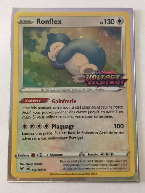 Carte Pokemon - JCC - Ronflex (Holo) - Voltage Eclatant - 131/185 - FR - Neuf