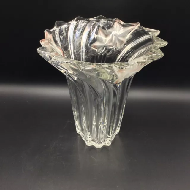 Rare Joli Vase MIKASA en Verre  Lierre Parisien Coloré Années 90 Made In Germany