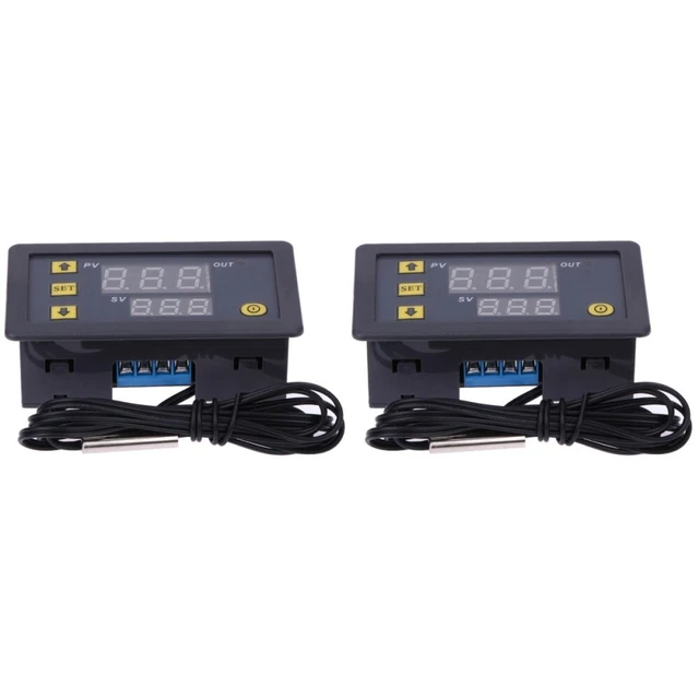 2pcs 12V Digital Temperature Controller High Precision Digital Display