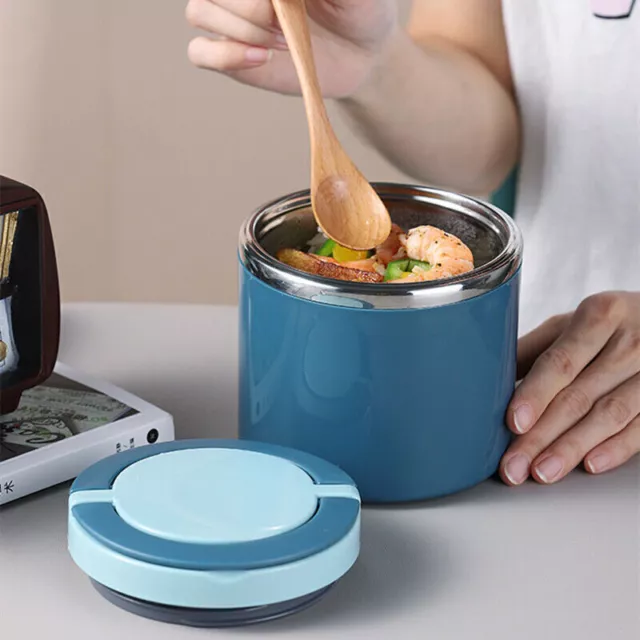 Edelstahl Lunchbox Thermoskanne Tragbar Essen Suppe Behälter Kapazität 1000ml DE