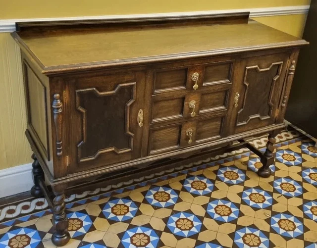 Edwardian Solid Oak Sideboard Buffet