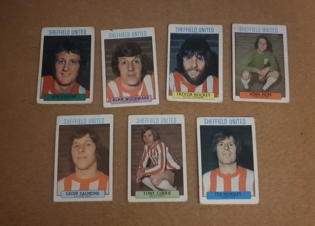 7x A&BC Footballer Cards - Sheffield United - 1971/72