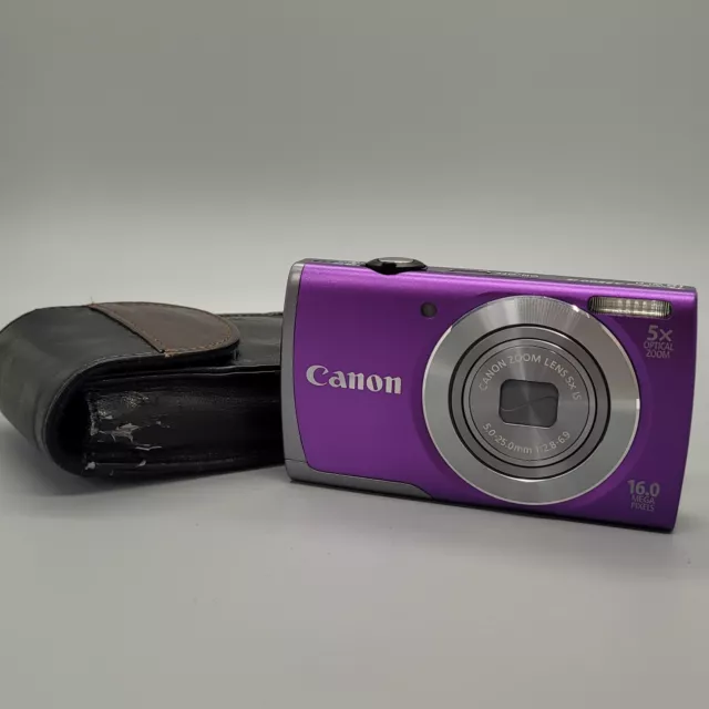 Canon PowerShot A3500 IS 16.0MP Compact Digital Camera Purple Tested