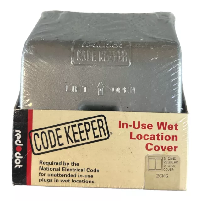 Red Dot Code Keeper Metal 2-Gang Wet Location In-Use Cover Residential Sealed
