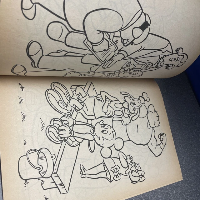 WALT DISNEY’S MICKEY Mouse Giant coloring book 1980s Golden Vintage