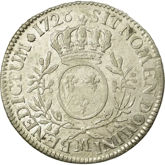 [#12014] Monnaie, France, Louis XV, Écu aux branches d'olivier, Ecu, 1726, Toulo 2