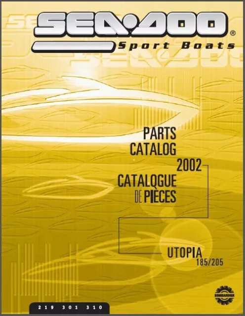 01-02 Sea-Doo Utopia 185 205 Jet Boat Service Shop & Parts Manual CD  -  Seadoo 3