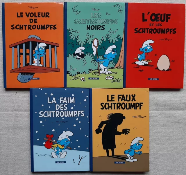 Les Schtroumpfs Lot De 5 Albums Publicitaires Journal Le Soir  Mini Format