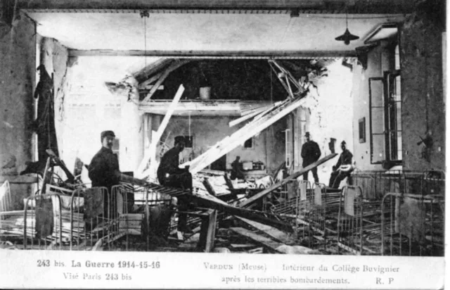 CPA - WW1 - Verdun - Buvignier college interior after bombing