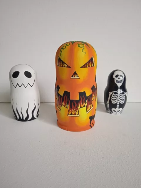 Muñecas de anidación de Halloween para niños, juego de 3 piezas,...