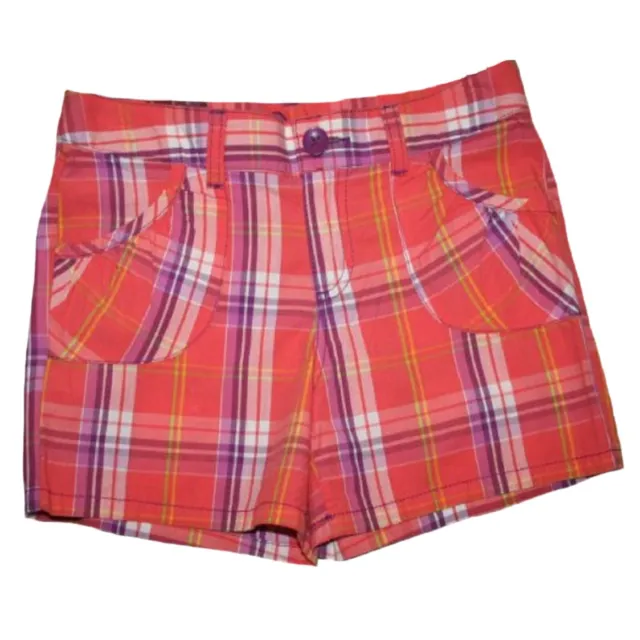 SO Big Girl's Shirred Pockets Adjustable Waistband Plaid Shorts Size 16 - NWT