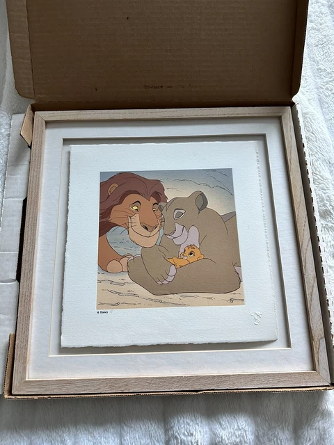 Lion King Serigraph "Mufasa, Sarabi, & Simba" 1994 Disney Treasures COA + Frame