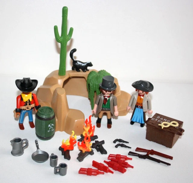 PLAYMOBIL vintage western bandits hors la loi vautours panneaux 3748 de