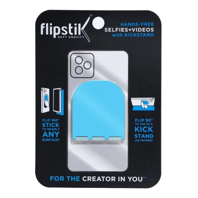 Flipstik Defy Gravity Cell Phone Stick & Stand Featured in Shark Tank -Maya Blue